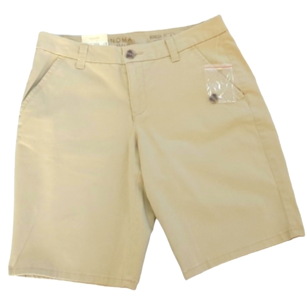 SONOMA Women's Mid-Rise Bermuda Stretch Shorts Size 2 Misses Bottoms Straight